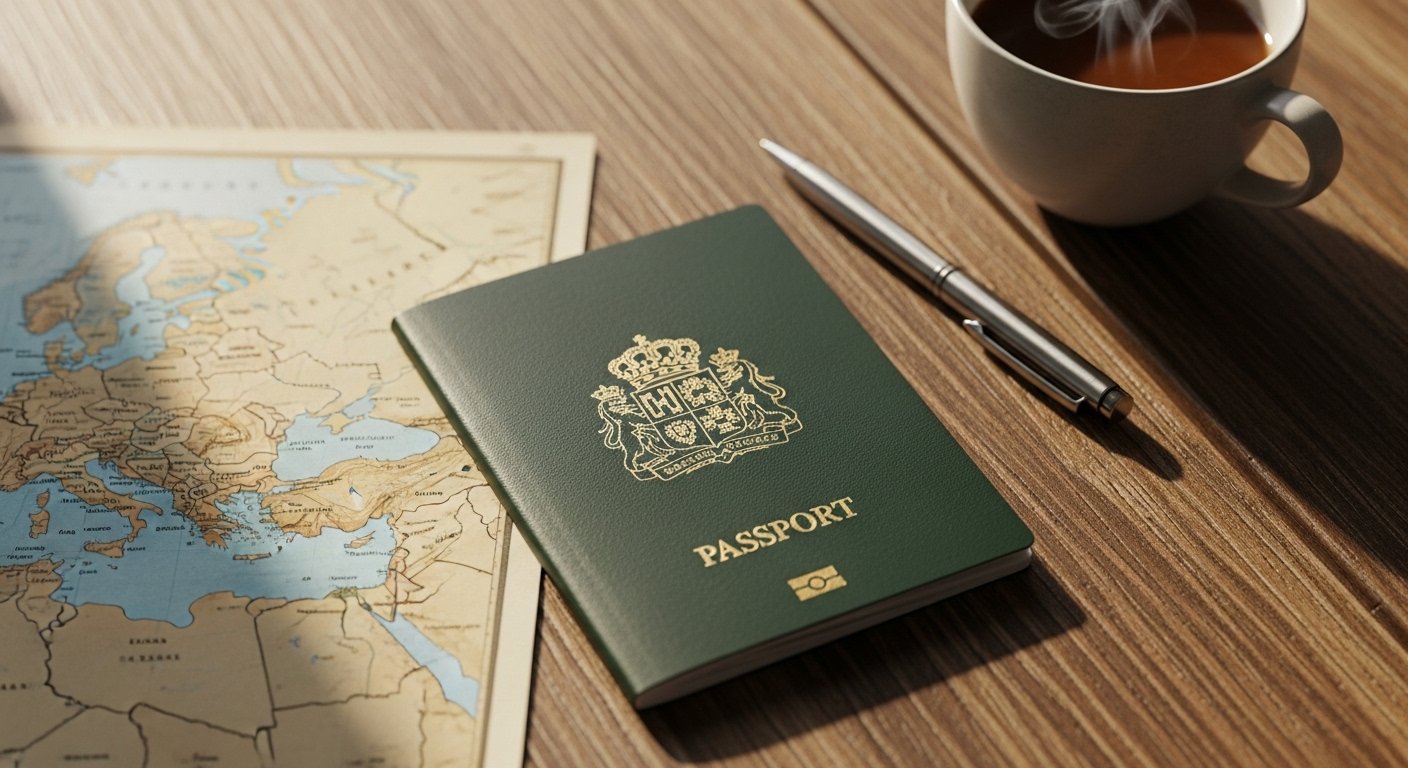 Pakistani passport and Europe map for Schengen Visa 2026