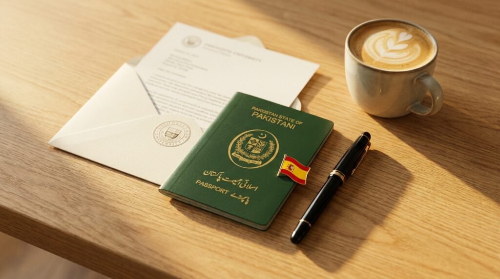 Spain study visa requirements 2026 pakistani passport and acceptance letter
