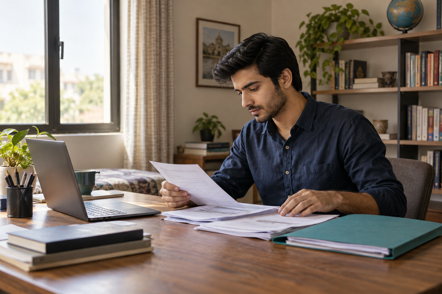 Pakistani student preparing academic documents for HEC e-attestation